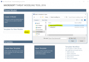 microsoft threat modeling tool template